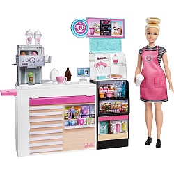 Набор игровой Barbie Кем быть Кофейня GMW03